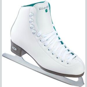 Riedell Kids' White Ice Skates j13